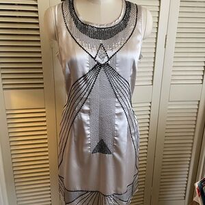 Elegant Vertigo  Beaded Slip Dress